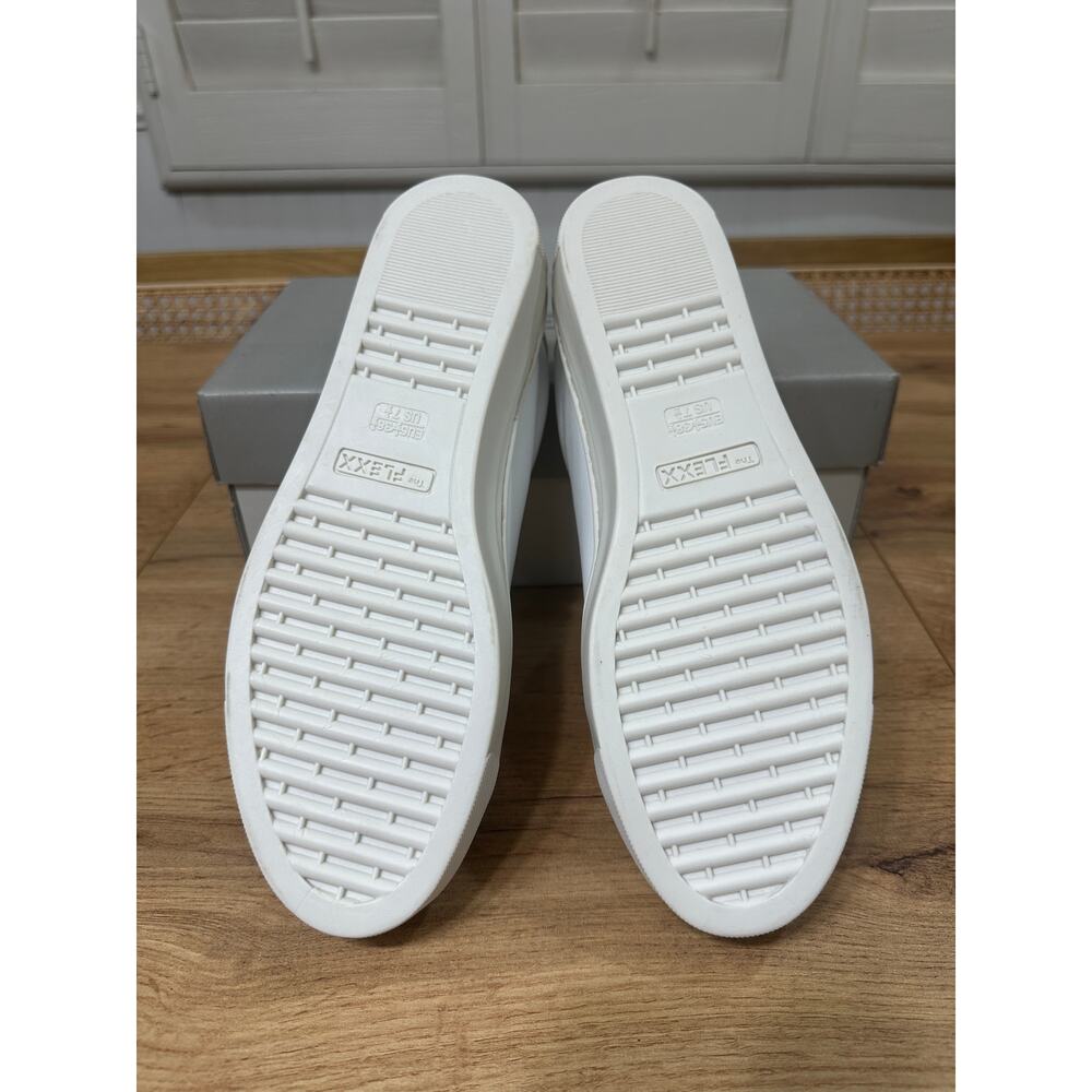 Flexx Sneak Easy Sneaker Kino Leather White Beige Size 7.5 NIB Slip On Style - Picture 12 of 15